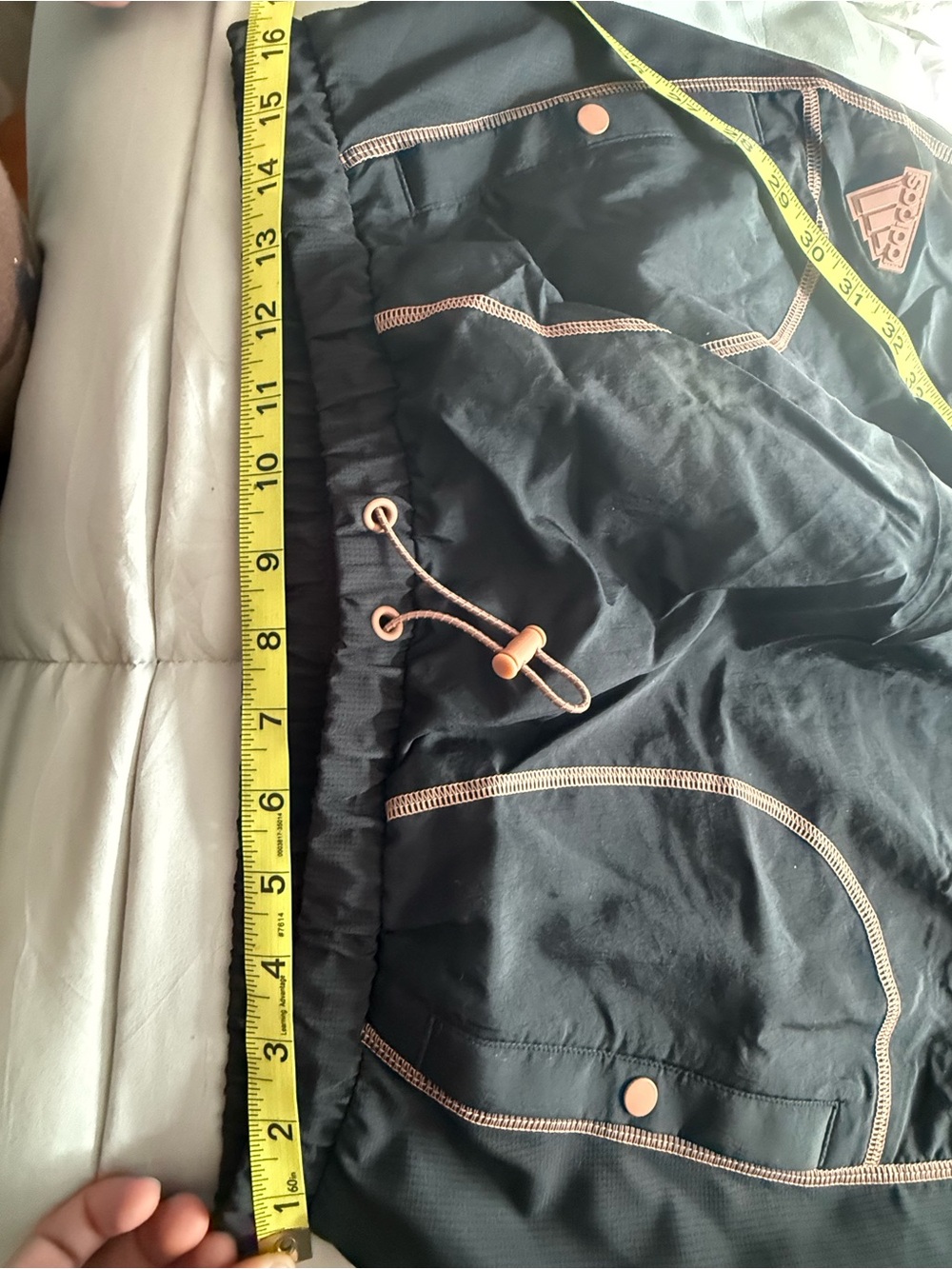 Adidas Drawstring Jogger Parachute Cream/ Pink Stitching SKIRT. Brand New! - Picture 10 of 12